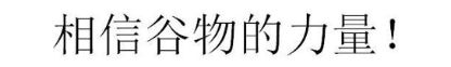 相信谷物的力量