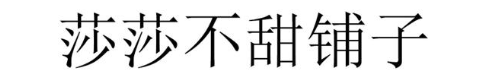 莎莎不甜铺子