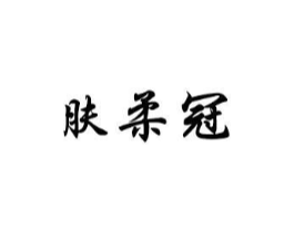肤柔冠商标原图 第18类皮革箱包