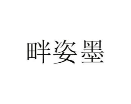 畔姿墨商标原图 第18类皮革箱包