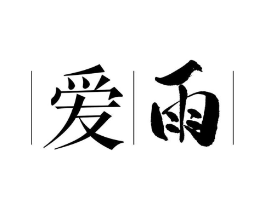 爱雨商标原图 第18类皮革箱包