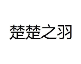 楚楚之羽商标原图 第25类服装鞋帽