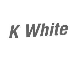 K WHITE商标原图 第25类服装鞋帽