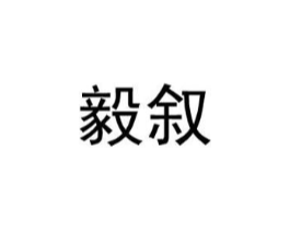 毅叙商标原图 第25类服装鞋帽