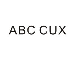 ABC CUX商标原图 第25类服装鞋帽