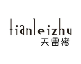 天雷猪商标原图 第25类服装鞋帽