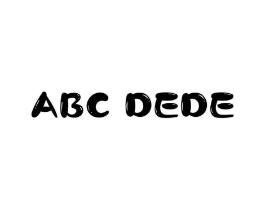 ABC DEDE商标原图 第25类服装鞋帽