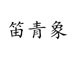 笛青象商标原图 第25类服装鞋帽