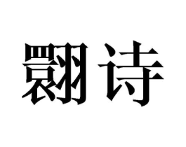 翾诗商标原图 第25类服装鞋帽