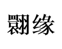 翾缘商标原图 第25类服装鞋帽