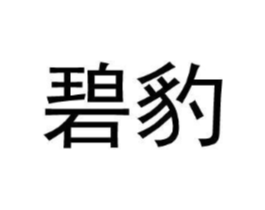 碧豹商标原图 第25类服装鞋帽