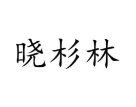晓杉林商标原图 第25类服装鞋帽