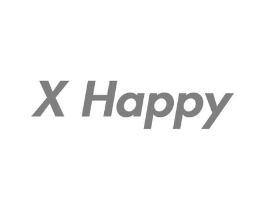 X HAPPY商标原图 第25类服装鞋帽