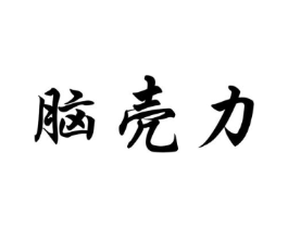 脑壳力商标原图 第25类服装鞋帽