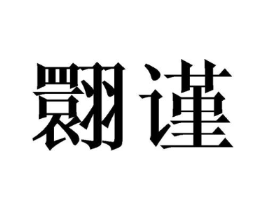 翾谨商标原图 第25类服装鞋帽
