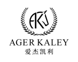 爱杰凯利 AGER KALEY商标原图 第25类服装鞋帽