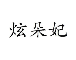 炫朵妃商标原图 第25类服装鞋帽