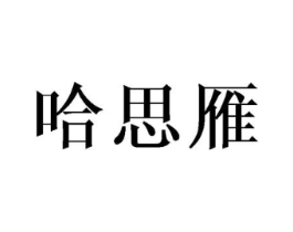 哈思雁商标原图 第25类服装鞋帽