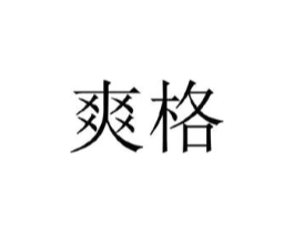 爽格商标原图 第25类服装鞋帽