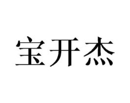 宝开杰商标原图 第25类服装鞋帽