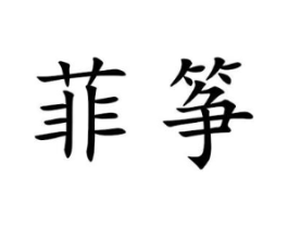 菲筝商标原图 第25类服装鞋帽
