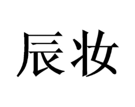 辰妆商标原图 第25类服装鞋帽