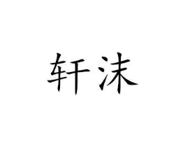 轩沫商标原图 第25类服装鞋帽