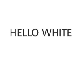 HELLO WHITE商标原图 第25类服装鞋帽