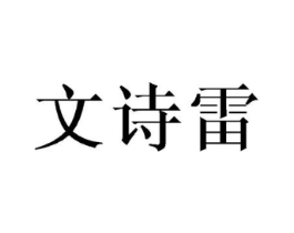 文诗雷商标原图 第25类服装鞋帽