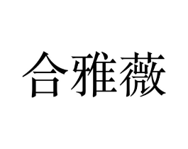合雅薇商标原图 第25类服装鞋帽