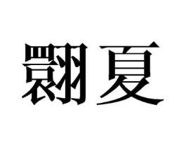 翾夏商标原图 第25类服装鞋帽