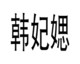 韩妃媤商标原图 第25类服装鞋帽
