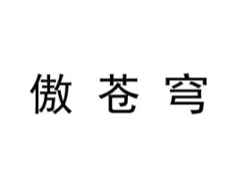 傲苍穹商标原图 第25类服装鞋帽