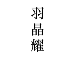 羽晶耀商标原图 第25类服装鞋帽