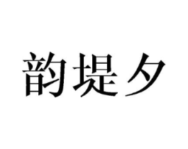 韵堤夕商标原图 第25类服装鞋帽