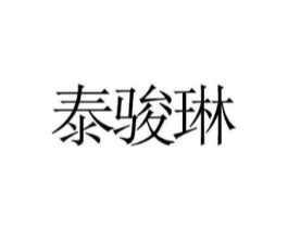 泰骏琳商标原图 第25类服装鞋帽