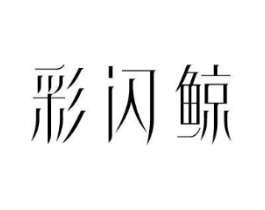 彩闪鲸商标原图 第25类服装鞋帽