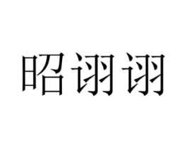 昭诩诩商标原图 第25类服装鞋帽