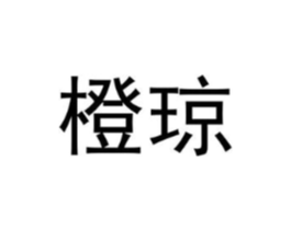 橙琼商标原图 第25类服装鞋帽