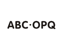 ABC.OPQ商标原图 第25类服装鞋帽