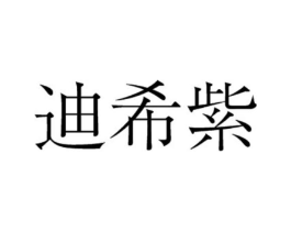 迪希紫商标原图 第25类服装鞋帽