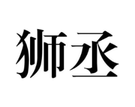 狮丞商标原图 第25类服装鞋帽