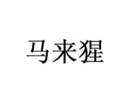 马来猩商标原图 第25类服装鞋帽