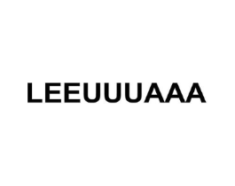 LEEUUUAAA商标原图 第25类服装鞋帽