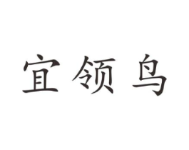 宜领鸟商标原图 第25类服装鞋帽