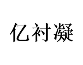 亿衬凝商标原图 第25类服装鞋帽