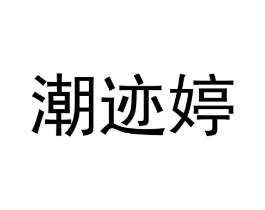 潮迹婷商标原图 第25类服装鞋帽