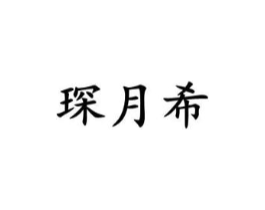 琛月希商标原图 第25类服装鞋帽