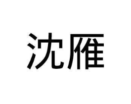 沈雁商标原图 第25类服装鞋帽