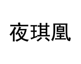 夜琪凰商标原图 第25类服装鞋帽